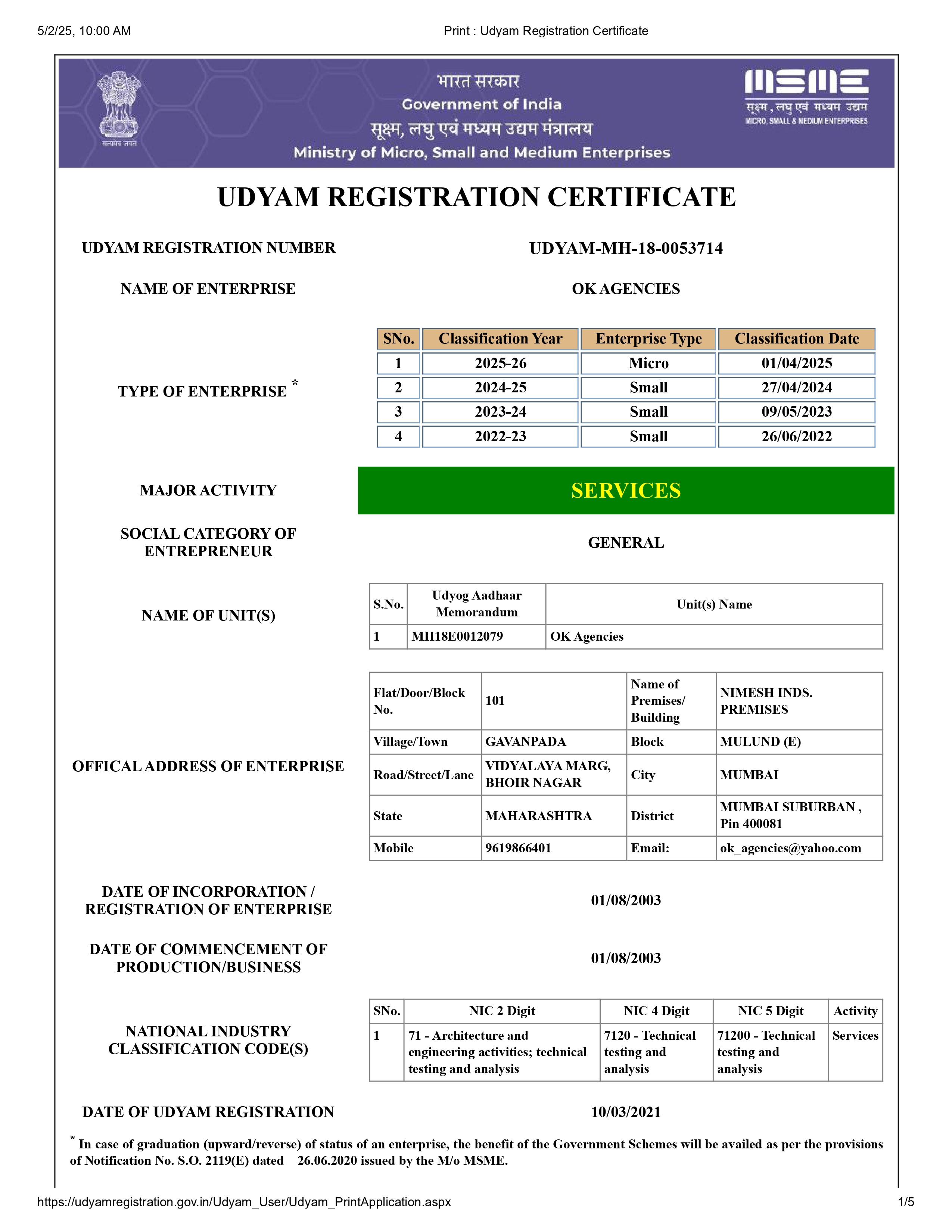 ISO 45001 Certificate